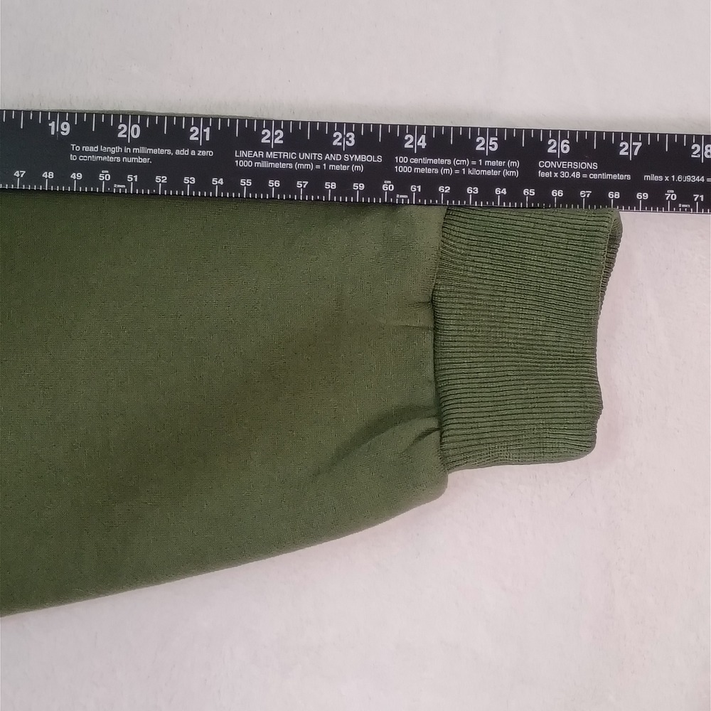 Comfrt Hoodie Mens Medium Olive Green Fleece Pullover Sweatshirt Good Days Ahead - Picture 11 of 13
